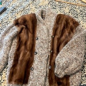 Fur coat /jacket sweater. no size, estate sale, browns